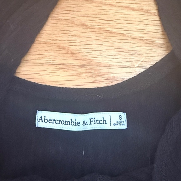 Abercrombie & Fitch Black Ribbed Tie-Front Tank Top - Picture 3 of 3